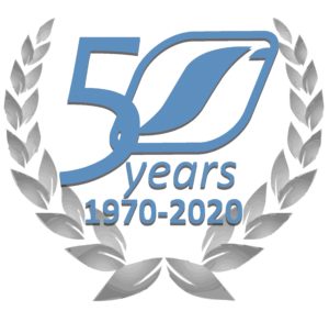 Logotipo 50 aniversario AESA Forja aluminio automoción